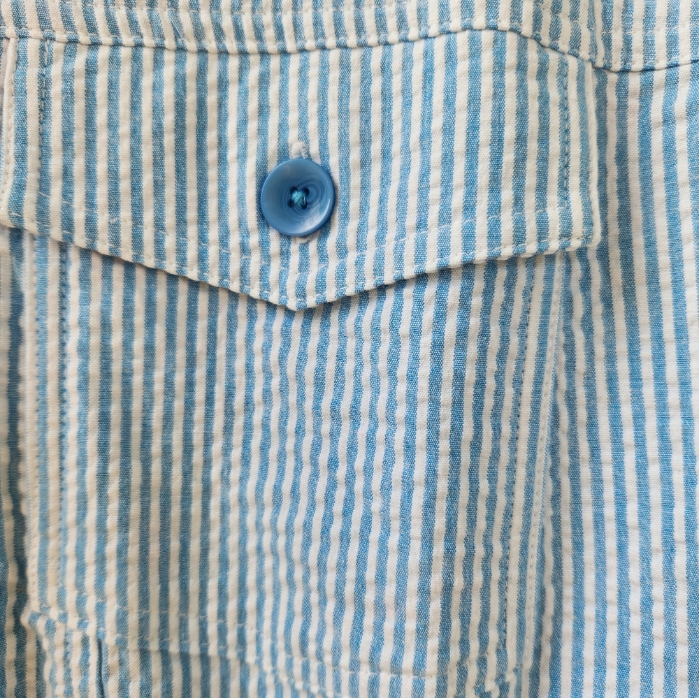 Denim & Co. Blue Outfit. Seersucker  Jacket, Matching Top And Pants. New. Size2X - Picture 10 of 11